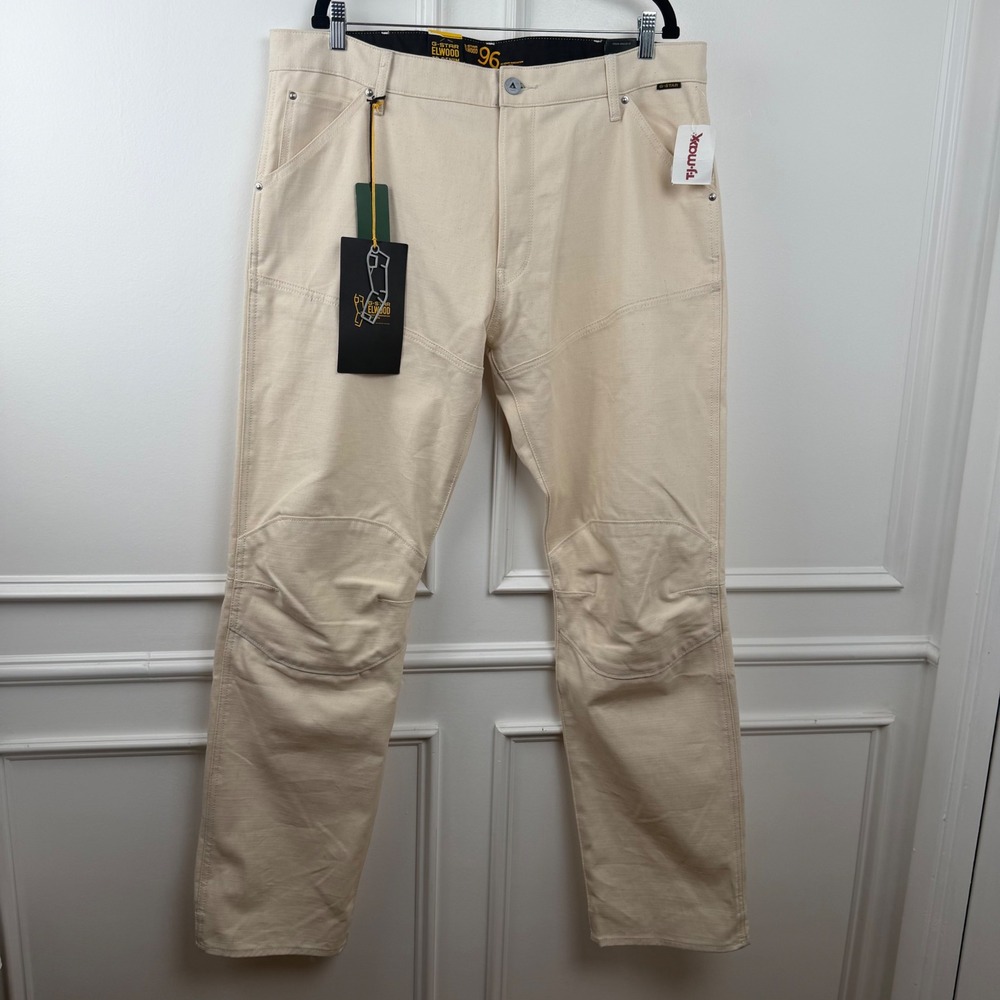 G-Star Raw Elwood 5620 Regular 3D Jeans Ecru Organic Cotton 38x34 NEW with tags
